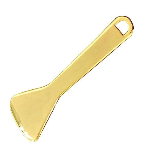 MUSISALY Augencreme Löffel Sahnelöffelstiel Spatel Für Die Augenmassage Applikatorpinsel Für Das Gesicht Gesichtscremespatel Mini-kosmetiklöffel Augenmassagegerät Gesichtscremepinsel Golden von MUSISALY
