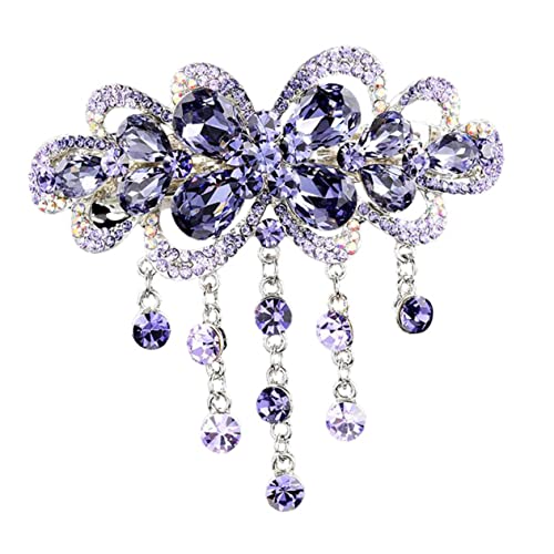 MUSISALY Haarspange Mit Strass-blumen-design Zarte Fransenhäutchen Haarschmuck Für Damen Und Mädchen Geeignet Für Party Hochzeit Reisen Und Alltag von MUSISALY