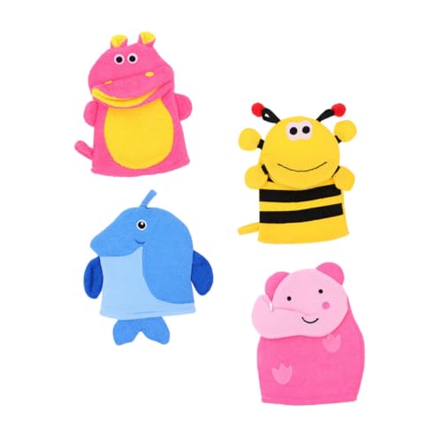 MUSISALY Badehandschuhe Für Kinder 4er-pack Robuste Duschhandschuhe Für Ein Lustiges Peeling Und Tragbar Für Zu Hause Und Unterwegs von MUSISALY