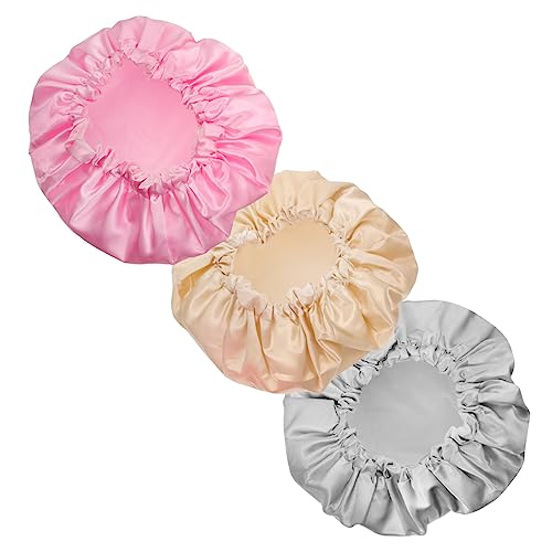 MUSISALY Einfarbig Badekappen Für Damen Elastische Duschhauben Schutzhülle Für Haar Wiederverwendbar Bequem von MUSISALY