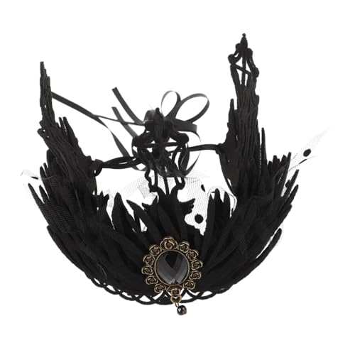 MUSISALY Barock Retro Tiara Damen Haarschmuck Gothic Krone Hochzeit Stirnband für Königin Kostüm Braut Party Accessoire von MUSISALY