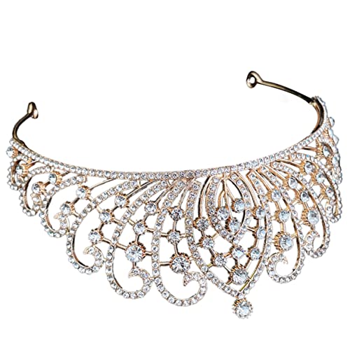 MUSISALY Barocke Brautkrone Mit Strass Eleganter Hochzeitsdiadem Für Besondere Anlässe Für Hochzeiten Partys Und Bälle Stilvolles Haarschmuck-accessoire von MUSISALY