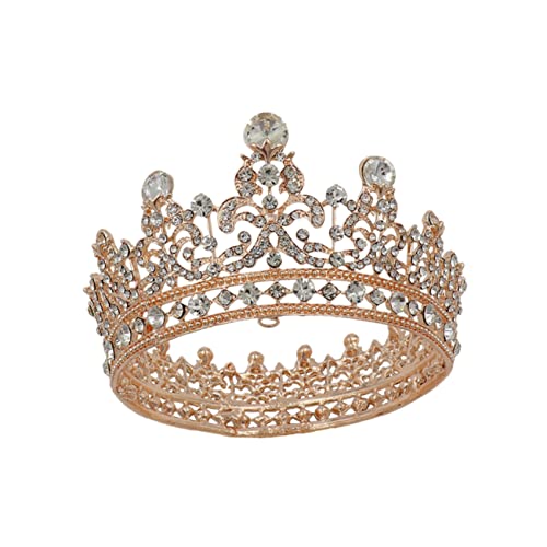 MUSISALY Barock-haarkrone Damen Mit Kristall-strass Runde Tiara Für Hochzeit Mittelalter Schmuck Haaraccessoire von MUSISALY