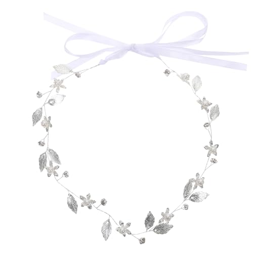 MUSISALY Haarband Für Bräute Mit Satinband Elegantes Haarschmuck-accessoire Für Hochzeiten Brautjungfern Und Besondere Anlässe von MUSISALY