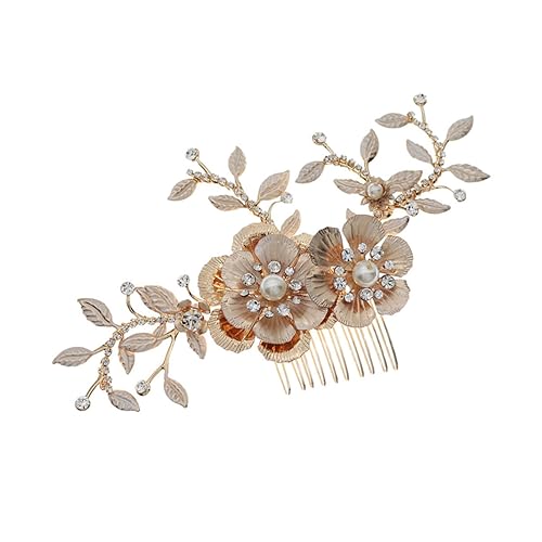 MUSISALY Hochzeit Haarkamm Mit Strass Und Floraler Design Elegant Für Frauen Geeignet Für Party Und Braut Exquisites Kopfschmuck von MUSISALY