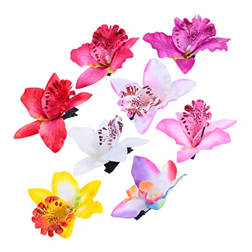 MUSISALY 8 Stück Orchideenblüten-haarnadeln Blumenhaarspangen Aus Stoff Haarspangen Für Frauen von MUSISALY