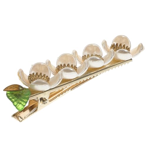 MUSISALY Blumen-haarspange Mit Strasssteinen Haarnadeln Mit Muschelblumen Dekorative Haarspangen Für Mädchen Modischer Haarschmuck Aus Legierung von MUSISALY