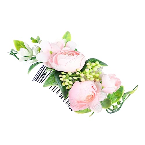 MUSISALY Blumenkranz Haarkamm Für Braut Hochzeit Kopfschmuck Haaraccessoires Robustes Und Langlebiges Material Für Frauen Und Mädchen Elegante Haarspange von MUSISALY