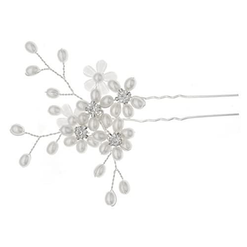 MUSISALY Rhinestone Perl-haarspange Für Hochzeiten Elegante U-förmige Haarnadel Handgefertigtes Brautzubehör Für Lange Haare Zeitloser Haarschmuck Für Bräute Und Brautjungfern von MUSISALY