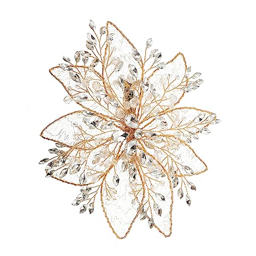 MUSISALY Braut-hochzeits-haarspange Mit Strass Blumendesign Für Damen Haar-accessoire Für Festlichkeiten Leicht Und Filigran von MUSISALY