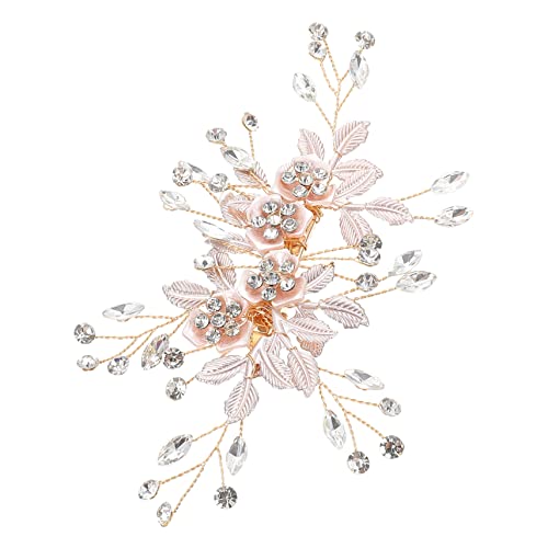 MUSISALY Braut Haarkamm Für Hochzeit Party Blätter Haar Kopfschmuck Gesprüht Weiß Haarspange von MUSISALY