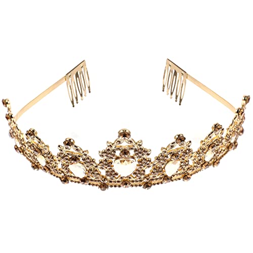 MUSISALY Krone Für Hochzeit Strass-tiara Damen Glänzende Kopfbedeckung Elegante Hochzeitskrone Party Accessoire Haarreif Mädchen von MUSISALY