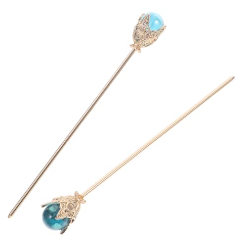MUSISALY Chinesische Retro Haarnadeln 2er Set Metall Haarstäbe Quasten Vintage Haarspange für Frauen Asiatische Haarschmuck Gothic Haarnadeln Antiquierte Haarnadel von MUSISALY