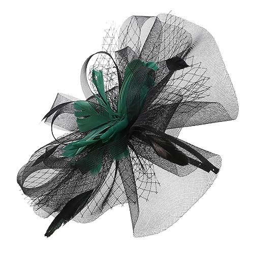 MUSISALY Mesh-fascinator-kopfbedeckung Für Damen Stirnbänder Mit Feder-design Accessoire Für Party Hochzeit Geburtstag Und Einzigartig von MUSISALY