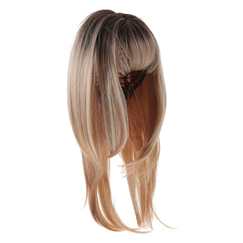 MUSISALY Kurze Synthetische Perücke Für Damen Schulterlang Gerade Mit Mittelscheitel Für Cosplay Partys Und Besondere Anlässe von MUSISALY