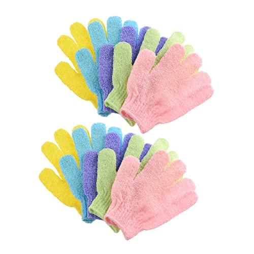 MUSISALY Dusch Badehandschuhe Aus Polyester Hautpflegehandschuhe Für Peeling Badehandschuhe Zum Reinigen 10 Paar Für Damen Und Herren von MUSISALY