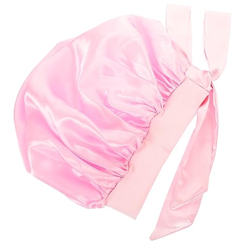 MUSISALY Duschhaube Wiederverwendbar Satin Für Damen Badekappe Haubenhut Badezimmer Mädchen Duschkappe Duschhut Satinhaarhaube Zum Schlafen von MUSISALY