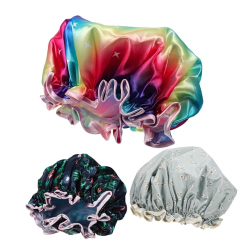 MUSISALY Duschhut Badehaube Gummiband Wiederverwendbare Haarabdeckung Für Frauen Jungen Und Mädchen von MUSISALY