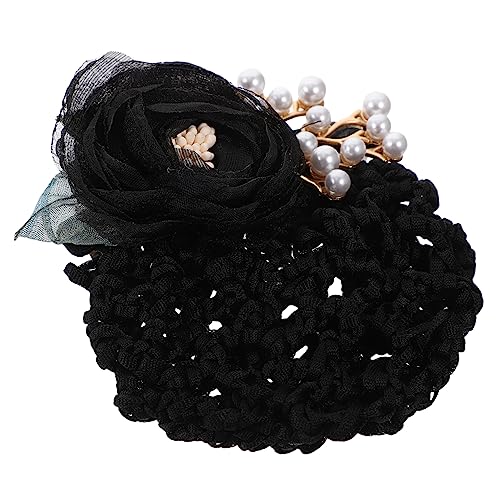 MUSISALY Dutt-abdeckung Für Damen Haarnetz Mit Blumendekor Clip Für Haarnetz Netz Für Damen-dutt Haar-accessoire Für Bühnenauftritte Und Cosplay von MUSISALY