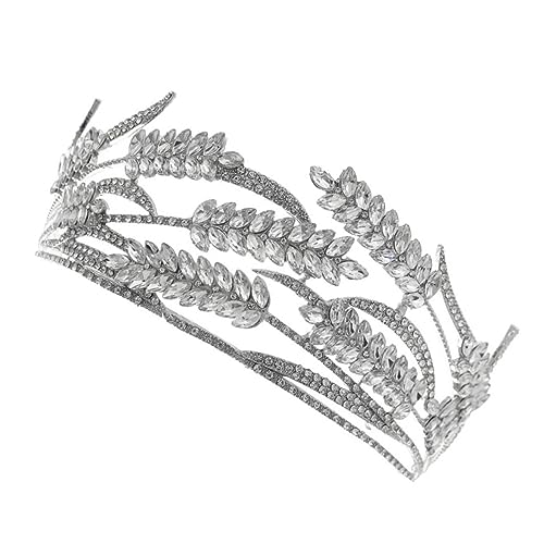 MUSISALY Einzigartige Hochzeitskrone Aus Metall Mit Kristall Und Strassdetails Für Damen Und Mädchen Für Brautschmuck Und Spezielle Anlässe von MUSISALY