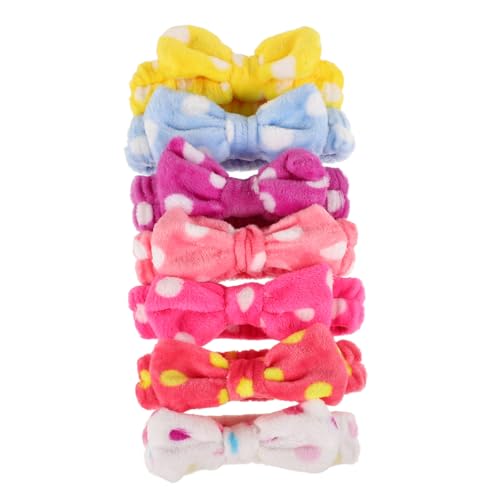 MUSISALY 7-teiliges Saugfähiges Schnelltrocknendes Haarband-set Mit Schleife Aus Korallenvlies Für Damen Gesichtswasch Und Make-up-stirnband Für Mädchen Und Damen von MUSISALY