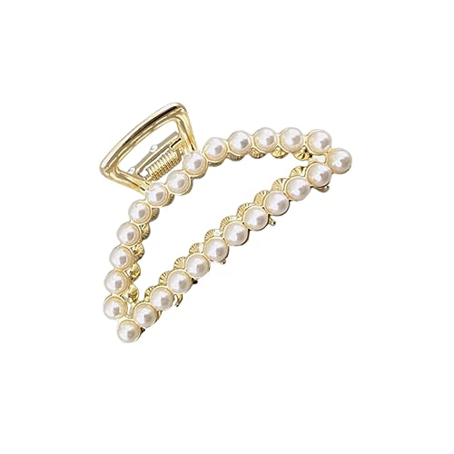 MUSISALY Perlen-haarklammer Haarspange Mit Kunstperlen Haarschmuck Für Damen Und Mädchen Aus Metall Moderne Haaraccessoires von MUSISALY