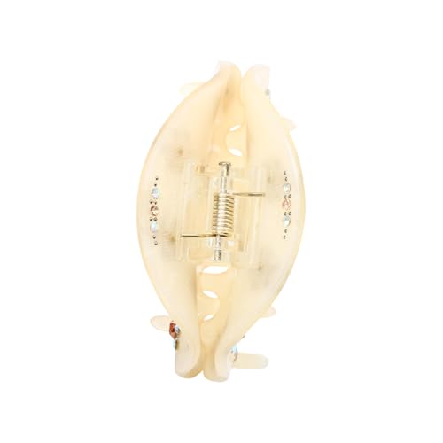 MUSISALY Elegante Haarspange mit Strasssteinen Halbrunder Haarklammer aus Acryl Rutschfest für Damen und Mädchen Modischer Haarschmuck für Alltag Party und Festlichkeit Geeignet für Dickes von MUSISALY