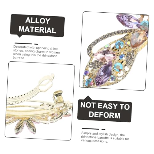 MUSISALY Elegante Wasser diamant Haarklammer Damen Frühling Haarspange mit Funkelnden Strasssteinen Stabiler Metallclip für Hochzeit Party Festlicher Haarschmuck Glitzerndes Blumen design von MUSISALY