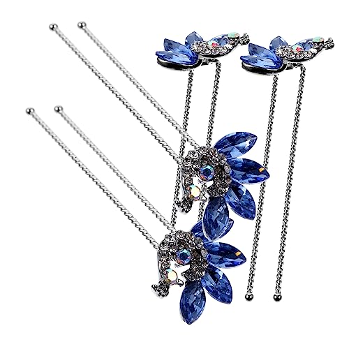 MUSISALY 4 Stück Strass-haarnadeln U-form Hochzeits-accessoire Elegante Damen-haarschmuck Hochzeitsschmuck Für Bräute von MUSISALY