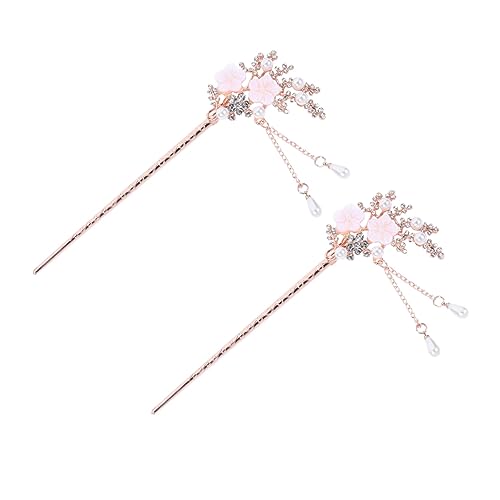 MUSISALY 2stücke Perle Haarnadel Ethnischen Stil Blumen Haarspange Haar Zubehör Für Frauen Mädchen Retro Kopfschmuck Für Hochzeit Kostümparty Festival von MUSISALY