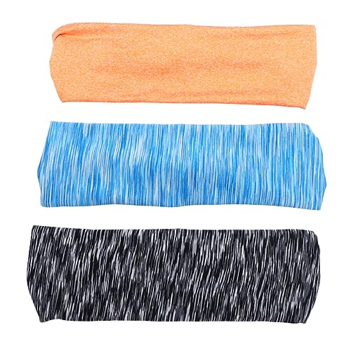 MUSISALY Elevate Your Workout-stirnband Elastisches Sport-haarband Für – Grau Gestreift (3er-set – -03-06 -02) von MUSISALY