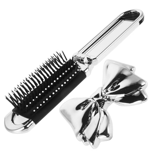 MUSISALY Faltbare Haarbürste Mit Kamm Und Spiegel Tragbare Reisehaarbürste Für Damen Kompakte Haarbürste Für Handtasche Leicht Zu Falten Verwenden von MUSISALY