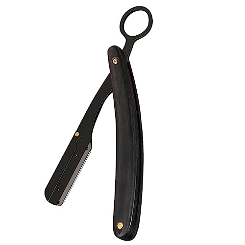 MUSISALY Manueller Bart-rasierer Mit Holzgriff Und Schutzkappe Edelstahl-rasiermesser Für Herren Tragbar Für Reisen Und Unterwegs von MUSISALY