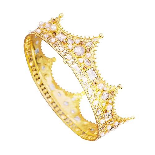 MUSISALY Krone Für Damen Hochzeit Kristallperlen Tiara Kopfbedeckung Elegante Frisur Accessoires Für Braut Mädchen Party Verlobung von MUSISALY