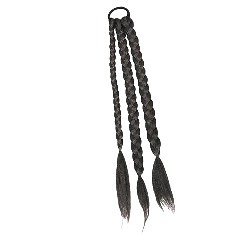 MUSISALY Langhaar-pferdeschwanz-perücke Mit Geflochtenem Synthetische Haarverlängerung Für Trendige Frisuren Für Damen Und Mädchen Für Alltag Kostümpartys Und Cosplay von MUSISALY