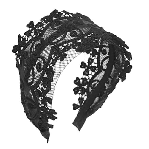 MUSISALY Breites Stirnband Aus Spitze Für Damen Vintage-stil Haarband Spitzenstirnbänder Kopfschmuck Stirnbänder Haarschmuck Spitzenhaarband Für Frauen von MUSISALY