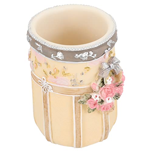 MUSISALY Vanity Brush Organizer Make-up-pinselhalter Deckel Kunstharz Make-up-pinsel-eimer Desktop-kosmetik-organizer Schreibtisch-stiftebehälter von MUSISALY
