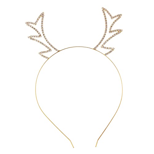 MUSISALY Einzigartiges Geweih-stirnband Für Damen Weihnachts-stirnband Modischer Kristall Elegantes Und Bequemes Haar-accessoire Für Erwachsene von MUSISALY