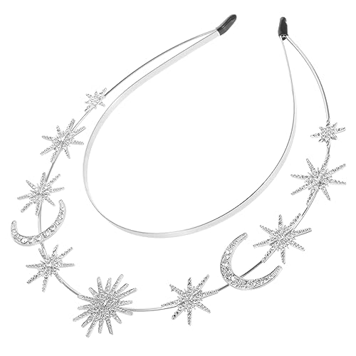 MUSISALY Stern-und-mond-kopfschmuck Metall-stirnband Mit Sternen Und Mond Haar-accessoire Für Hochzeiten Und Festivitäten von MUSISALY