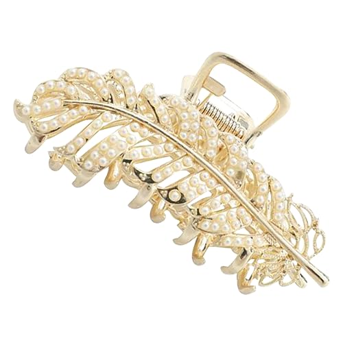 MUSISALY Haarklammer Mit Perlen Hohlblatt Design Haarspange Für Mädchen Haar Accessoire Einfach Zu Verwenden von MUSISALY