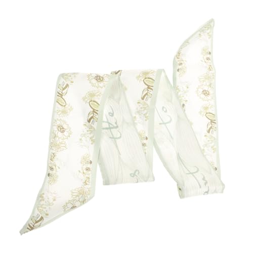 MUSISALY Seidenschal Damen Blütenmuster Haarband Eleganter Halstuch Für Frauen Vintage Handtaschen Scarf Leichtes Haartuch Für Stilvolle Looks von MUSISALY