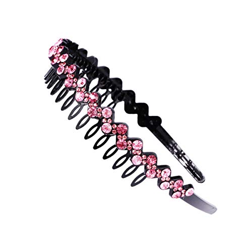 MUSISALY Haarband Mit Großen Acrylzähnen Kamm Haarspange Mit Strasssteinen Elegantes Damen Stirnband Für Schnelles Styling von MUSISALY
