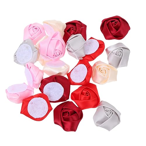 MUSISALY Haarband-set 20-teiliges Stoff-rosenknospen-haar-kopfbedeckungsteile Zum Basteln Von Modischen Kopfbedeckungen von MUSISALY