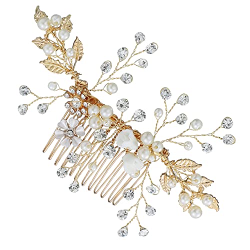 MUSISALY Haarkamm Für Brautschmuck Haarschmuck Aus Legierung Für Hochzeit Kopfschmuck Mit Perlen Für Damen von MUSISALY