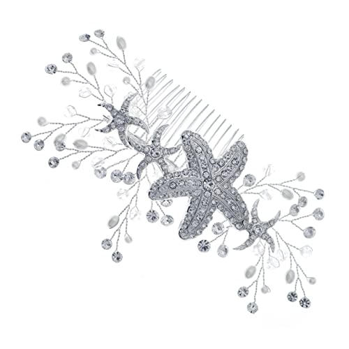 MUSISALY Haarkamm Für Frauen Stern Und Strass Haarkamm Brautschmuck Hochzeitsaccessoire J6548s von MUSISALY