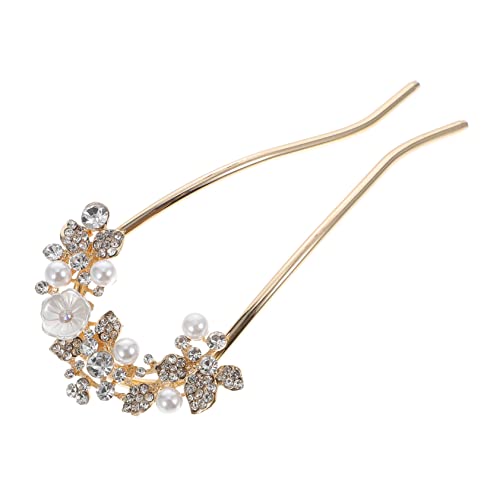 MUSISALY Perlen Haarspangen Haarnadeln Mit Perlen Und Strasssteinen Elegante Haarhalter Für Damen Praktisch Für Lange Haare von MUSISALY