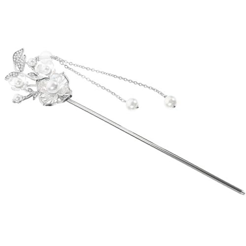MUSISALY Blumen-haarspange Mit Quaste Und Perlenschmuck Eleganter Haarschmuck Für Frauen Und Mädchen Für Hochsteckfrisuren Und Besondere Anlässe von MUSISALY