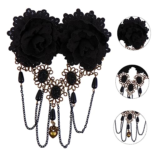 MUSISALY Haarspange Für Damen Hutspange Mit Spitze Und Blumendesign Für Partys Langlebiges Material Damenaccessoire von MUSISALY