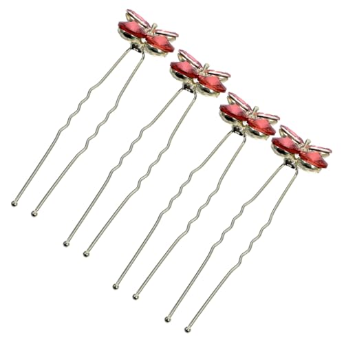 MUSISALY 4stücke Braut Haarnadeln Mit Strass Förmige Haarspangen Für Hochzeiten Elegante Haaraccessoires Für Frauen Für Proms Und Besondere Anlässe von MUSISALY