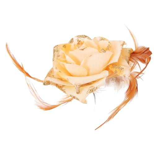 MUSISALY Blumen-kopfschmuck für Damen Royal S-brosche Haar-accessoire Haarspange für Hochzeit Blumenbrosche Ansteckblume Boutonniere von MUSISALY